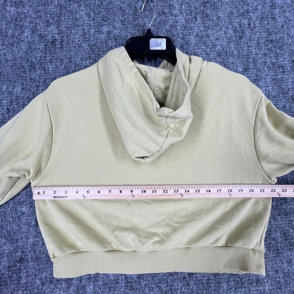 Nike Hoodie Womens Small Yellow Crop Sweatshirt Sweater Activewear Athleisure - Picture 8 of 11